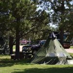 Rush No More RV Park tent Sturgis rally camping