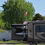 An RV campsite at Tower Campground in Sioux Falls South Dakota