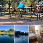 collage of pictures of Hidden Lake Campground & Resort in Hot Springs SD