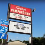 Tower Campground entrance sign in Sioux Falls South Dakota
