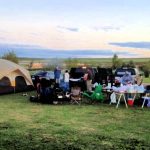 Tent camping at Belvidere East Exit 170 KOA in Midland South Dakota