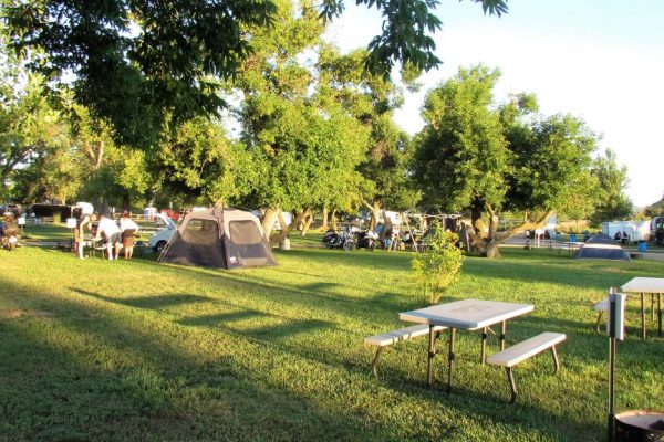 Wyatt's Hideaway Campground in Belle Fourche South Dakota LOTS OF TENTS