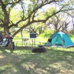 Wyatt's Hideaway Campground in Belle Fourche South Dakota - tent camping and motorcycle