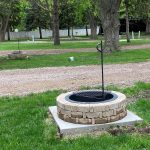 An RV campsite fire ring at Tower Campground in Sioux Falls South Dakota